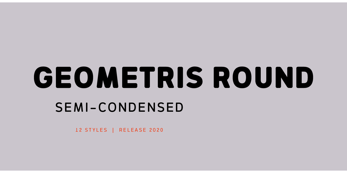 Ejemplo de fuente Geometris Round Regular Semi-Condensed